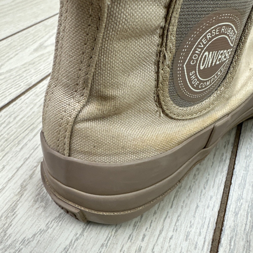 Converse 6.5 US Converse Big C Sidegore Rubber Hi High Cut Sneakers Khaki 1SC667 - Picture 7 of 12